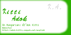 kitti adok business card